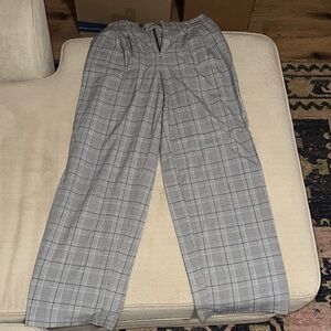 Gray Plaid Women’s Pants